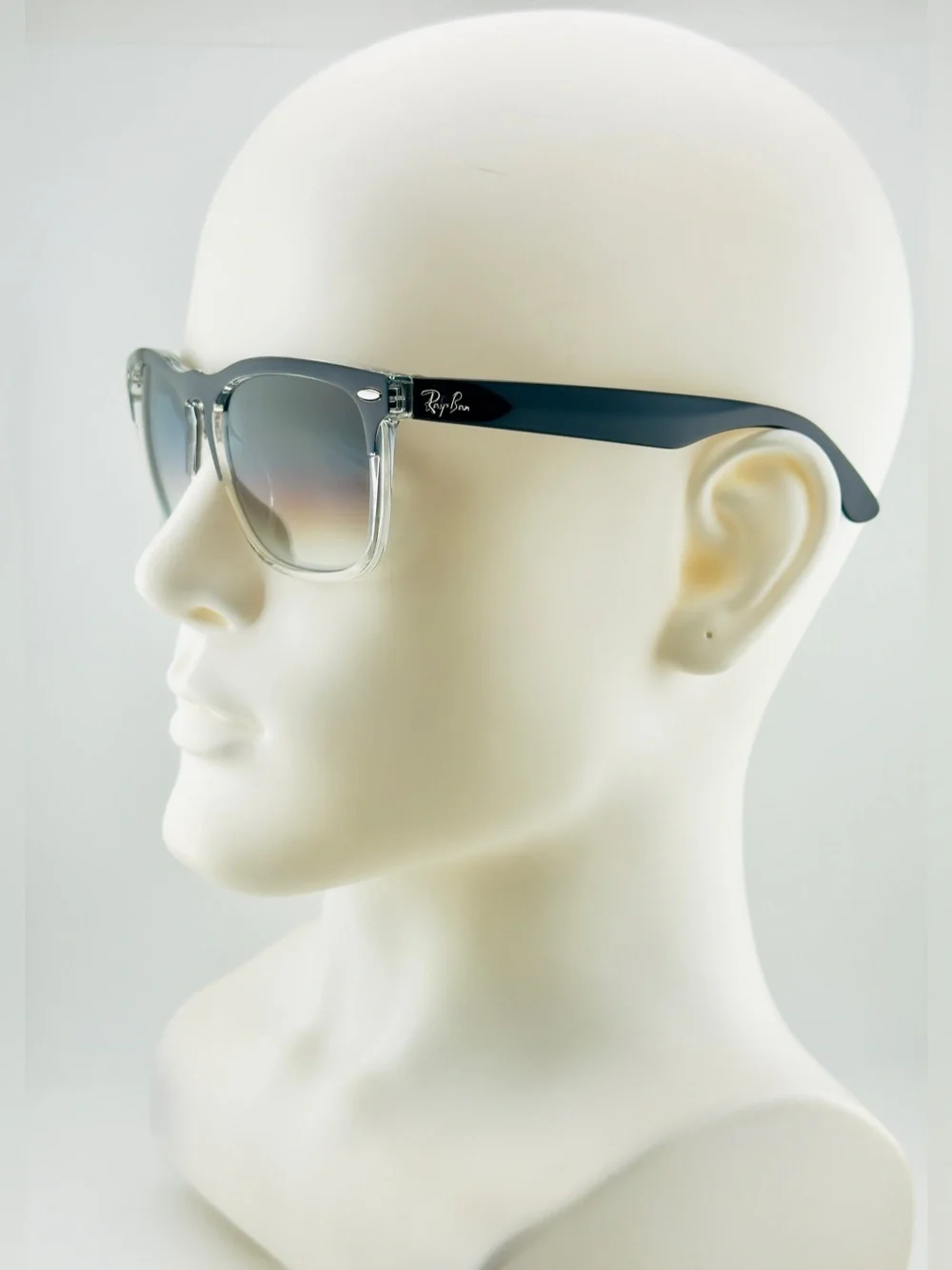 Ray-Ban Steve Sunglasses RB4487 Polished Black on transparent Frame Grey Lenses